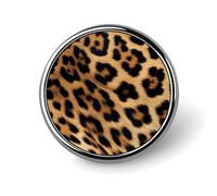 Rough Leopard Print Round Lapel Pins for Men Women Metal Button Pin Fashion Personalized Brooch Pins for Men Suits Cute Brooch Badge for Backpack Clothing Hat Bag Decoration
