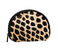 (Rough Leopard Print) Small Coin Purse Mini Wallet Zipper Coin Pouch Change Purse For Women Men, Portable Makeup Bags Cosmetic Pouch, Black, One Size, Casual