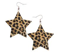 Rough Leopard print Statement Earrings for Women, Star Drop Earrings, Elegant Dangle Jewelry for Formal Gatherings