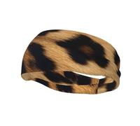 Rough Leopard Print Sweatbands Instant Cooling Moisture Wicking Sport Headbands for Men Workout Headband for Women Running Headband Stretch Tennis Athletic Sweatband Unisex Hairband
