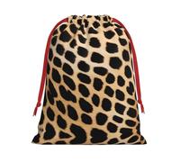 Rough Leopard Print Ultra Soft Velvet Gift Bag, Stylish Design, Preferred For Holidays