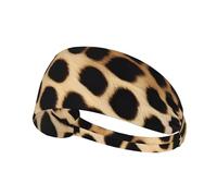 Rough Leopard Printed Print Sports Headbands For Men Women, Moisture Wicking Sweat Band Elastic Wide Hair Bands,For Running, Cycling,Gym Exercise
