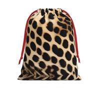 Rough Leopard Printed Ultra Soft Velvet Gift Bag, Stylish Design, Preferred For Holidays