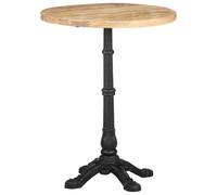 (rough mango wood, round/4 legs) vidaXL Solid Acacia Wood Bistro Table Kitchen Bar Counter Desk Multi Models
