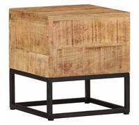 Rough Mango Wood Side Table Nightstand Telephone Cabinet Coach vidaXL