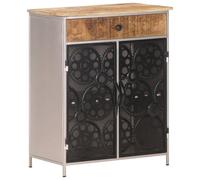 Rough Mango Wood Sideboard Iron Wooden Side Storage Cabinet Organiser vidaXL