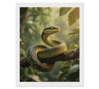 Rough - Scaled Bush Viper Diamond Art Kits for Adults 16"x20" DIY Diamond Painting Kit for Beginners Gem Art Painting with Round Full Drill Diamonds DIY Paint Paintings for Home Wall Decor Gift