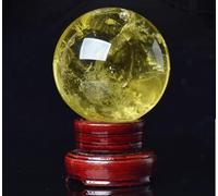 Rough Stone Citrine Crystal Ball Yellow Quartz ore Beautiful, ball-5cm