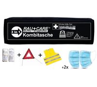 Rough Trio Combi Bag Car 2025 First Aid Nach DIN13164 (Latest Edition) Black