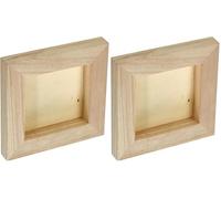 Rough Wood Frame for 3D Objects and Crafts (Pack of 2)