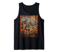 Roughcoat Dachshund Dog Floral Portrait Doxie Tank Top