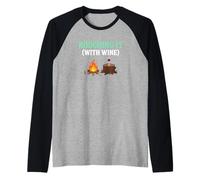 Roughing It with Wine Camper Viticulturist Raglan Baseball Tee