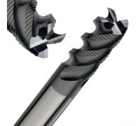 Roughing milling cutter with solid carbide construction, 4 teeth, and AlTiN coating designed for high temperature resistance and stable edge performance in For HPC (12mm)