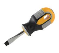 Roughneck Stubby Screwdriver ROU22151 - Slotted Flared, Magnetic Tip, S2 steel, Soft-Grip, 6×38mm
