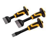 Roughneck ROU31970 Bolster & Chisel Set- 3 Piece Including: Brick Bolster 70x216mm (2¾x8½ in) Electrician’s Bolster 76x254mm (3x10 in)& Cold Chisel 25x254mm (1x10in)
