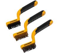 Roughneck 3 Piece Soft Grip Narrow Hand Brush Set