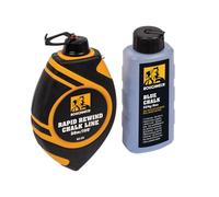 Roughneck® Chalk Line Set 30M (100ft) Rapid Rewind & 225g (8oz) Blue Chalk