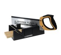 Roughneck Mitre Box and Hardpoint Tenon Saw Set ROU34490 R12F Fine 300mm/12" 11T