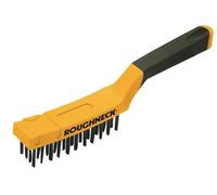 Roughneck 52-040 Carbon Steel Wire Brush Soft Grip 300mm (12In) - 4 Row Rou52040