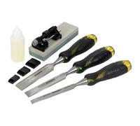 Roughneck Bevel Edge Chisel & Sharpening Kit, 6 Piece Multi Colour (One Size)