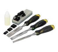 Roughneck Bevel Edge Chisel & Sharpening Kit, 6 Piece Roughneck Multicolor