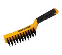 Roughneck Carbon Steel Wire Brush Soft Grip Roughneck Multicolor