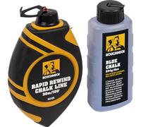 Roughneck 43-070 Rapid Rewind Chalk Line Reel Set 30M