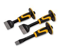 Roughneck ROU31970 Bolster & Chisel Set- 3 Piece Including: Brick Bolster 70x216mm (2¾x8½ in) Electrician’s Bolster 76x254mm (3x10 in)& Cold Chisel 25x254mm (1x10in)