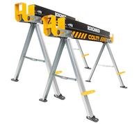 ROUGHNECK® COLT 575S Sawhorse, Heavy Duty Steel Construction with 500kg Capacity Each, 1000kg Per Pair for Woodworking & Construction - 2 Pack