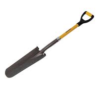Roughneck Drainage & Post Hole Shovel - Carbon Steel Sharpened Blade, Fibreglass Handle & Double-Injected D-Grip for Drainage, Fencing, Utilities & G
