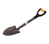 Roughneck Gorilla Sharp-Edge Micro Shovel, Heavy-Duty Round Blade, Short Shaft for Slicing, Digging & Opening Bulk Bags in Small,