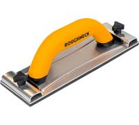 Roughneck Heavy Duty Hand Sander - Reinforced Tempered Aluminium Frame, Screw Clamp Sheet Retention, Soft Grip Handle, Professional Drywall, Plaster & Wood Sanding Tool
