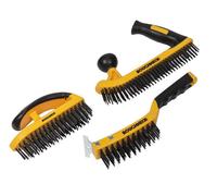 Roughneck Heavy Duty Wire Brush Set (3PC) for Tough Cleaning Tasks