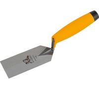 Roughneck Margin Trowel - Precision Narrow Blade - One-Piece Forged Chrome Vanadium Steel, Balanced Tang Geometry, Hardened & Tempered, Soft Grip Handle with Finger Guard