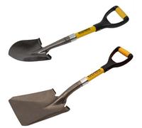 Roughneck Micro Shovel Twin Pack Round Point Bulk Square Head Rou68004 Rou68011