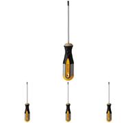 Roughneck ROU22124 Screwdriver - Slotted Parallel 4x100mm (Pack of 4)