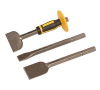 Roughneck ROU31935 Gorilla® Bolster & Chisel Set With Canvas Tool Roll 3 Piece