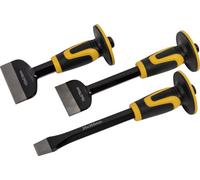 Roughneck ROU31993 Bolster & Chisel Set - 3 Piece Including: Brick Bolster 102x216mm (4x8½in) Electrician’s Bolster76x279mm (3x11in) & x1 Cold Chisel 25x305mm (1x12in), Multi