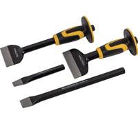 Roughneck ROU31994 Bolster & Chisel Set - 4 Piece Including: Brick Bolster 102x216mm(4x8½in) Electrician’s Bolster 76x279mm(3x11in) x2 Cold Chisels 16x152mm (⅝x6in) /25x305mm(1x12in)