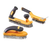 Roughneck Rou52094 3 Piece Wire Brush Set Rou52050 Rou52052 Rou52042 Xms24Wbrush