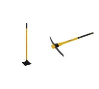 Roughneck ROU64379 Contractor's Tamper - Square 200x200mm/8x8" & ROU64352 Pick Axe with Fibreglass Handle 5lbs/2.27kg