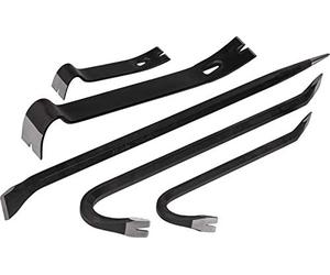 Roughneck ROU64965 Multi-Purpose Bar 5 Piece Set Including: Utility Bars (7in)(15in), Aligning Bar (24in) & Wrecking Bars (12in)(18in)