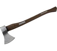 Roughneck ROU65673 Traditional Hickory Handle Axe, Drop Forged, Heat Treated Steel with Protective Canvas Sheath - 1.25kg (2¾lbs)