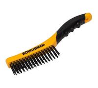 Roughneck Shoe Handle Wire Brush Soft Grip 255mm (10In) Multi Colour (One Size)