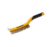 Roughneck Wire Brush Soft Grip With Scraper