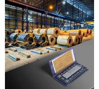 Roughness Sample Block Set, Ra 0.05-12.5 µm Surface Finish Comparator for Lathe/Milling/Grinding Processes, 6-Piece 45 Carbon Steel Kit with Protective Oil Coating