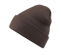 Roughtex Beanie with Envelope Made of Soft Touch Polyacrylic - Double Layer Knit - Basic Winter Hat, brown, One Size