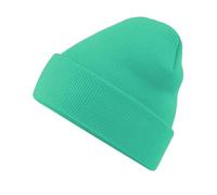 Roughtex Beanie with Envelope Made of Soft Touch Polyacrylic - Double Layer Knit - Basic Winter Hat, mint, One Size