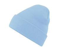 Roughtex Beanie with Envelope Made of Soft Touch Polyacrylic - Double Layer Knit - Basic Winter Hat, sky blue, One Size