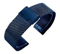 ROUHO 0.8mm Woven Mesh Watch Strap Stainless Steel Men's Replacement Watch Bracelet Compatible with Daniel Wellington